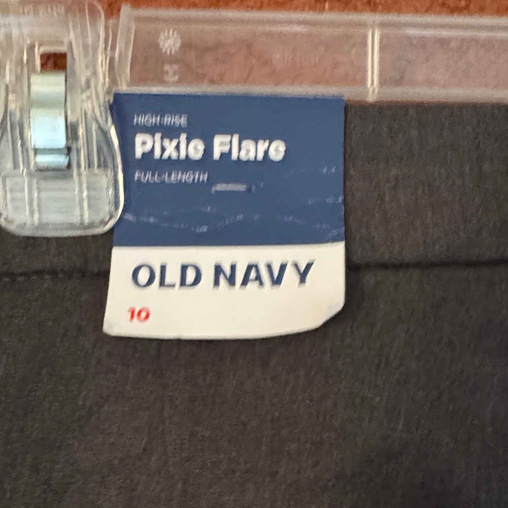 Old Navy Pixie Flare Charcoal Full Length Dress Pants - Picture 7 of 11